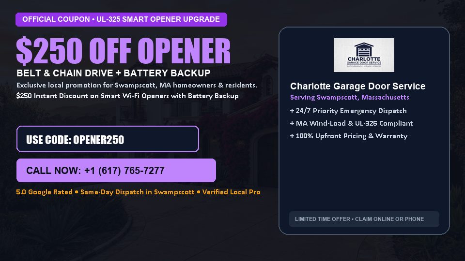 Charlotte Garage Door Service $250 OFF Premium LiftMaster Opener Installation