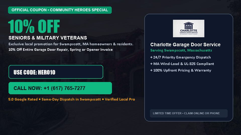 Charlotte Garage Door Service 10% OFF Seniors & Military Veterans